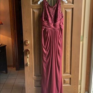 Burgundy long flowy prom/wedding dress
